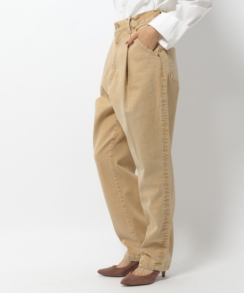 BABYLONE（バビロン）の「BABYLONE / TUCK デニムパンツ【洗濯機洗い可】（デニムパンツ・レディース・ベージュ/ブルー・34inch/36inch/38inch）」の9枚目の写真