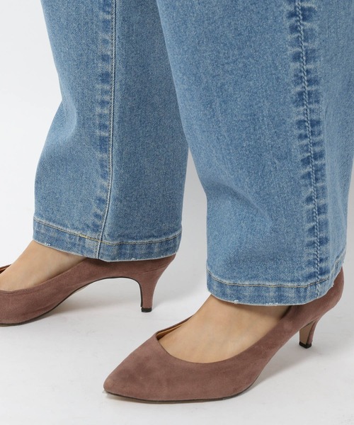 BABYLONE（バビロン）の「BABYLONE / TUCK デニムパンツ【洗濯機洗い可】（デニムパンツ・レディース・ベージュ/ブルー・34inch/36inch/38inch）」の19枚目の写真