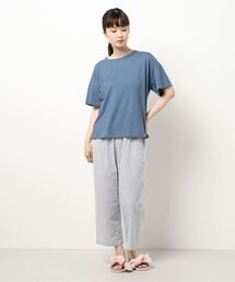 キッドブルー -SSサッカーストライプ＆天竺 -リラクシングウェア風パジャマ -KNQK391 -kidblue