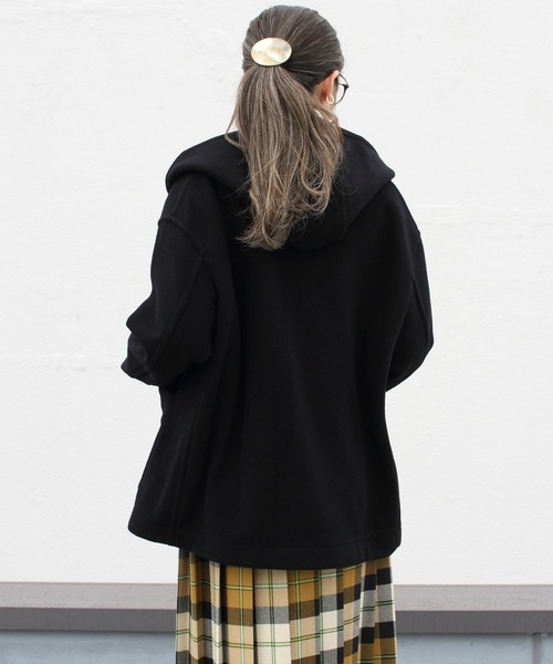 ORCIVAL（オーシバル）の「ORCIVAL/オーシバル　ライトモッサー　フーデッドジャケット　HOODED JACKET LIGHT MOSSER #RC-8078NLM（ピーコート・レディース・ネイビー/オートミール・2）」の16枚目の写真