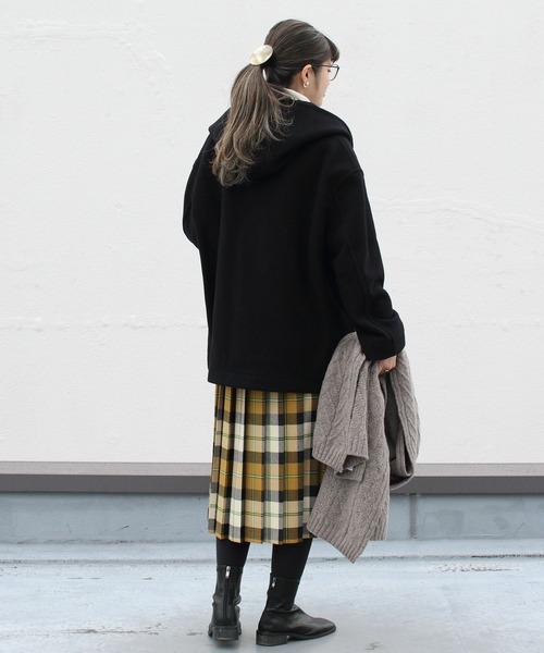 ORCIVAL（オーシバル）の「ORCIVAL/オーシバル　ライトモッサー　フーデッドジャケット　HOODED JACKET LIGHT MOSSER #RC-8078NLM（ピーコート・レディース・ネイビー/オートミール・2）」の10枚目の写真