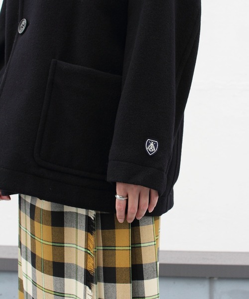 ORCIVAL（オーシバル）の「ORCIVAL/オーシバル　ライトモッサー　フーデッドジャケット　HOODED JACKET LIGHT MOSSER #RC-8078NLM（ピーコート・レディース・ネイビー/オートミール・2）」の8枚目の写真