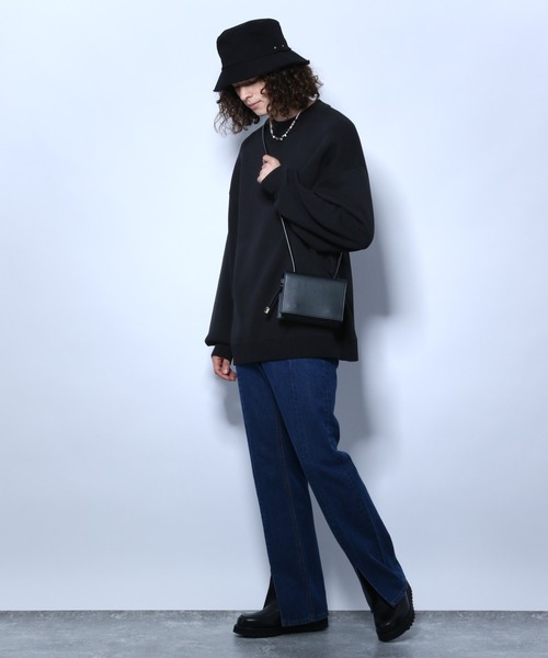 HARE（ハレ）の「ボリュームスリーブミラノリブニット(HARE)（ニット/セーター・メンズ・ベージュ/ブラック/オフホワイト・SMALL/MEDIUM）」の5枚目の写真