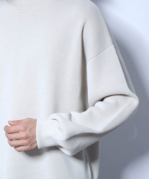 HARE（ハレ）の「ボリュームスリーブミラノリブニット(HARE)（ニット/セーター・メンズ・ベージュ/ブラック/オフホワイト・SMALL/MEDIUM）」の12枚目の写真