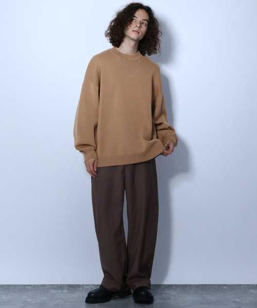 HARE（ハレ）の「ボリュームスリーブミラノリブニット(HARE)（ニット/セーター・メンズ・ベージュ/ブラック/オフホワイト・SMALL/MEDIUM）」の21枚目の写真