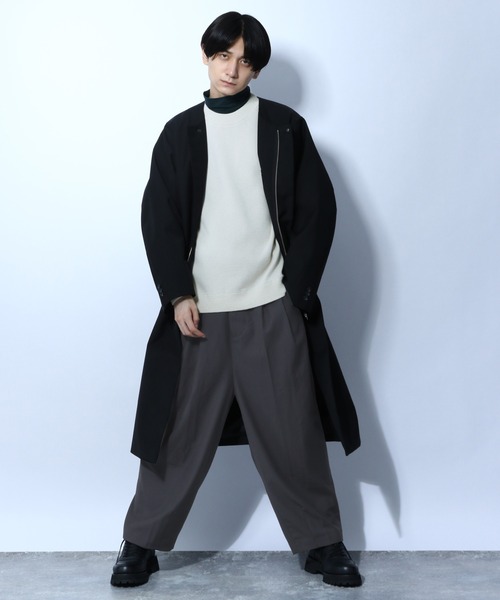 HARE（ハレ）の「ボリュームスリーブミラノリブニット(HARE)（ニット/セーター・メンズ・ベージュ/ブラック/オフホワイト・SMALL/MEDIUM）」の19枚目の写真