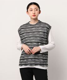 Figments | マルチボーダーニットベスト(ベスト)