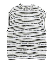 マルチボーダーニットベスト