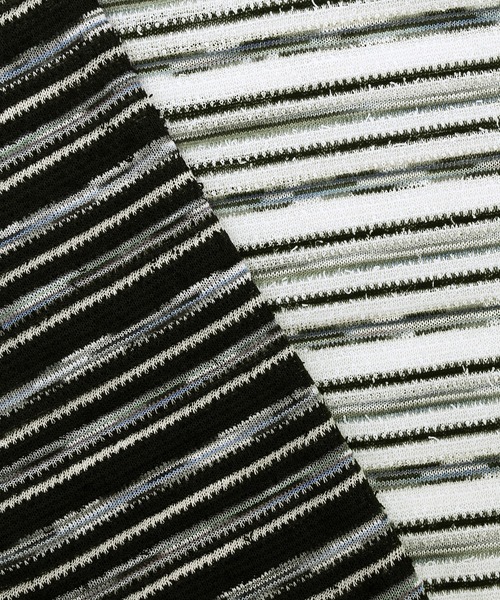 Figments（フィグメンツ）の「マルチボーダーニットベスト（ベスト・レディース・ブラック/ホワイト・FREE）」の11枚目の写真