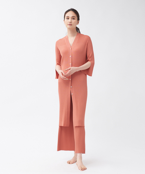 qualite(カリテ)の「【WEB・一部店舗限定】《セットアップ対応》リブニットロングカーディガン(カーディガン/ボレロ・レディース・ブラック/ブラウン/スモークピンク・フリー)」の13枚目の写真