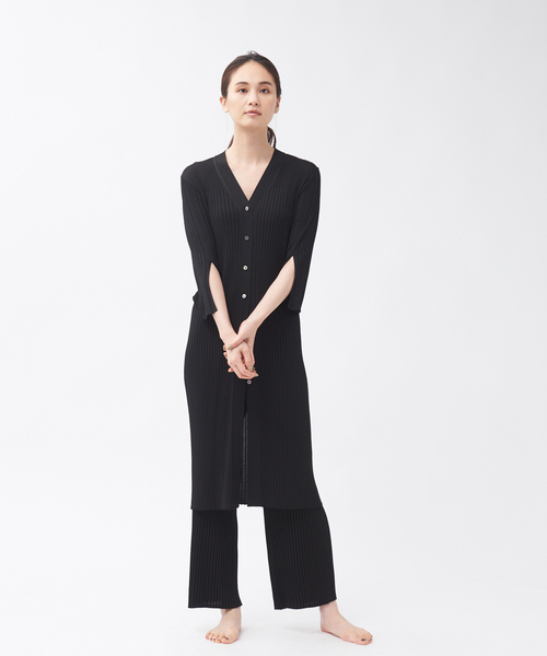 qualite(カリテ)の「【WEB・一部店舗限定】《セットアップ対応》リブニットロングカーディガン(カーディガン/ボレロ・レディース・ブラック/ブラウン/スモークピンク・フリー)」の14枚目の写真