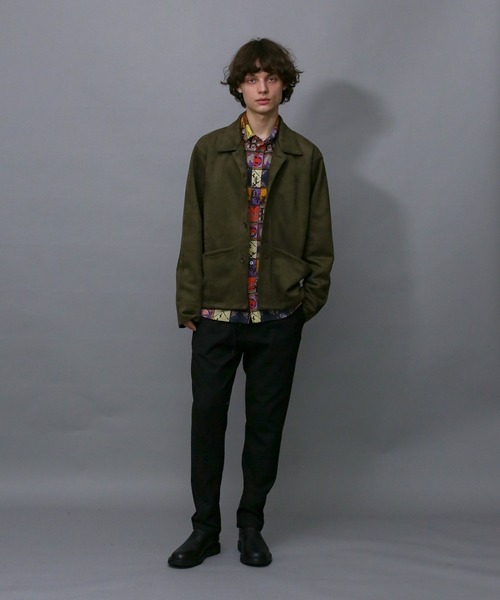 Iroquois(イロコイ)の「TECH KNIT SUEDE JK(カバーオール・メンズ・オリーブ/スモークピンク/ブラック・2/1/3)」の15枚目の写真