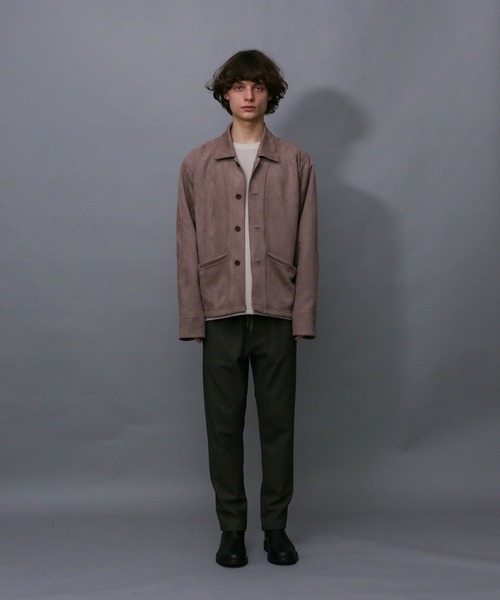 Iroquois(イロコイ)の「TECH KNIT SUEDE JK(カバーオール・メンズ・オリーブ/スモークピンク/ブラック・2/1/3)」の22枚目の写真