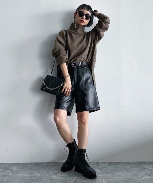 PAGEBOY（ページボーイ）の「ウールMIXサイドスリットプルオーバー（ニット/セーター・レディース・ブラック/ブラウン系その他/オフホワイト/グレイッシュベージュ/ピンク系その他/オレンジ・FREE）」の14枚目の写真