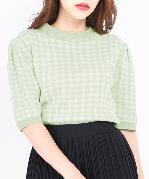 WC（ダブル シー）の「千鳥柄ニットトップス（ニット/セーター）」 - WEAR