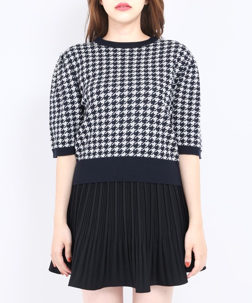 WC（ダブル シー）の「千鳥柄ニットトップス（ニット/セーター）」 - WEAR