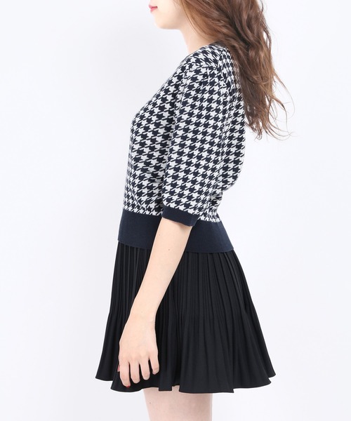 WC（ダブル シー）の「千鳥柄ニットトップス（ニット/セーター）」 - WEAR