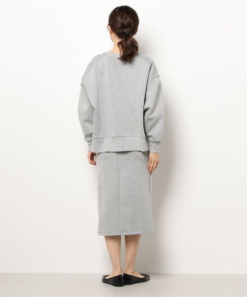 Grand PARK（グランドパーク）の「ライトスポンジセットアップ（トレーナー+スカート）（アンサンブル・レディース・ネイビー/チャコールグレー/カーキ/トップグレー・FREE）」の6枚目の写真