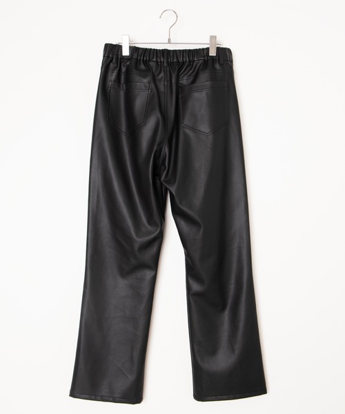 WEGO（ウィゴー）の「WEGO/フェイクレザーセミフレアパンツ（スラックス・メンズ・ブラック・MEDIUM/LARGE）」の10枚目の写真