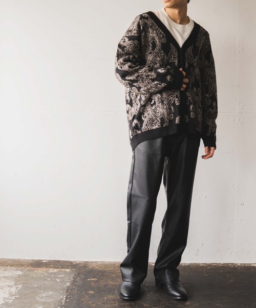 WEGO（ウィゴー）の「WEGO/フェイクレザーセミフレアパンツ（スラックス・メンズ・ブラック・MEDIUM/LARGE）」の21枚目の写真