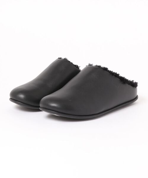 fitflop(フィットフロップ)の「【fitflop/フィットフロップ】CHRISSIE LEATHER AND SHEARLING SLIPPERS サボ/クロッグ/スリッパ(その他シューズ・レディース・ブラック・US5/US8/US7/US6)」の6枚目の写真