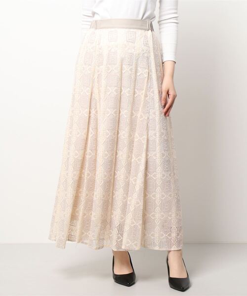Lui's(ルイス)の「レースフレアロングスカート(スカート・レディース・オフホワイト/ブラック/グリーン・FREE)」の11枚目の写真