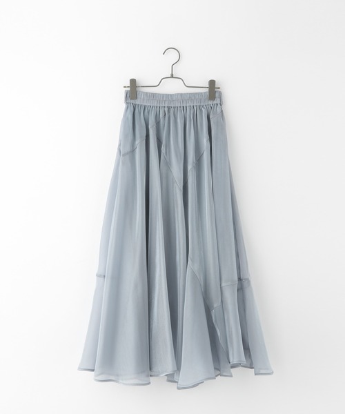 Heather（ヘザー）の「キラキライレヘムロングスカート　239587（スカート・レディース・アイボリー/ブラック/ブルー・FREE）」の6枚目の写真