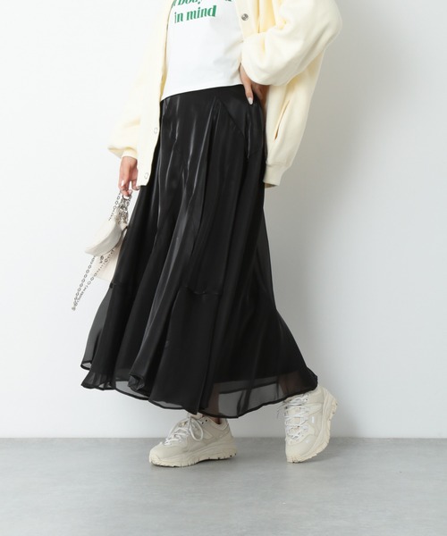 Heather（ヘザー）の「キラキライレヘムロングスカート　239587（スカート・レディース・アイボリー/ブラック/ブルー・FREE）」の21枚目の写真