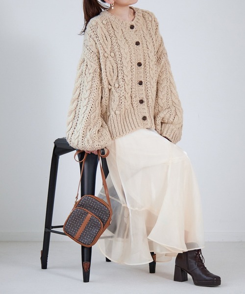 Heather（ヘザー）の「キラキライレヘムロングスカート　239587（スカート・レディース・アイボリー/ブラック/ブルー・FREE）」の14枚目の写真