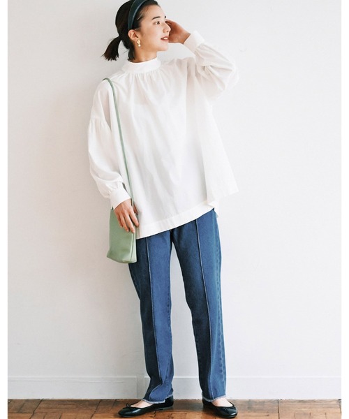 avecmoi(アヴェクモワ)の「【佐藤かなさんプロデュース】 アヴェクモワ バックリボンギャザーブラウス〈白〉(シャツ/ブラウス・レディース・ホワイト・MEDIUM/LARGE)」の10枚目の写真