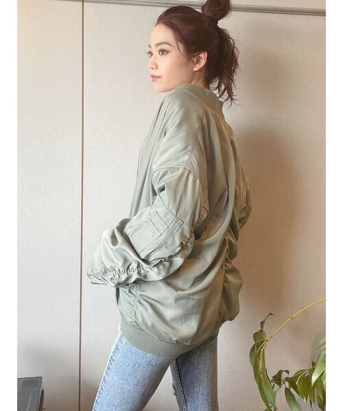 GYDA(ジェイダ)の「オーバーサイズMA-1(MA-1・レディース・ブラック/オリーブ・FREE)」の18枚目の写真