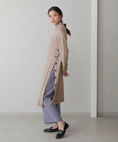 Bou Jeloud(ブージュルード)の「モヘヤ混サイド釦ロングニットワンピース(ワンピース・レディース・ライトグレー/オレンジ/モカ・FREE)」の19枚目の写真