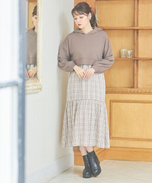 MAJESTIC LEGON(マジェスティックレゴン)の「レディコンシャスワンピース(ワンピース・レディース・カーキオリーブ/ブラック系その他/ブラウン系その他2・SMALL/MEDIUM)」の9枚目の写真