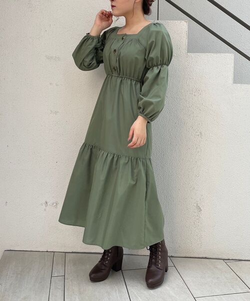 MAJESTIC LEGON(マジェスティックレゴン)の「レディコンシャスワンピース(ワンピース・レディース・カーキオリーブ/ブラック系その他/ブラウン系その他2・SMALL/MEDIUM)」の5枚目の写真