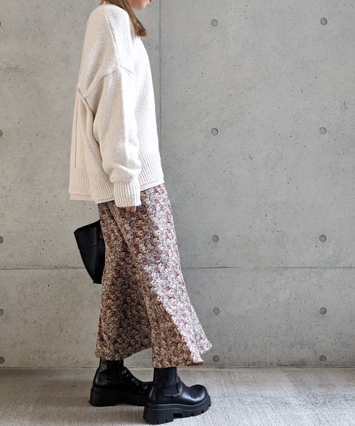 Per sist ence(パーシエンス)の「Per sist ence/パーシエンス アンゴラタッチ Vネックプルオーバー(ニット/セーター・レディース・チャコールグレー/ベージュ/アイボリー・FREE)」の15枚目の写真