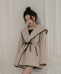 ANDGEEBEE | パイピングフーディーガウン(その他アウター)