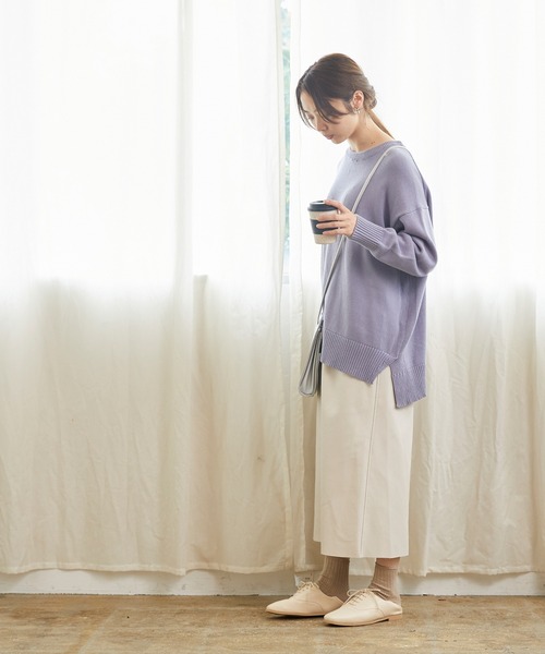 menue(メヌエ)の「スクエアトゥ オックスフォードシューズ 2wayバブーシュ(ドレスシューズ・レディース・アイボリー/ブラック・XS/S/M/L/LL/3L)」の6枚目の写真