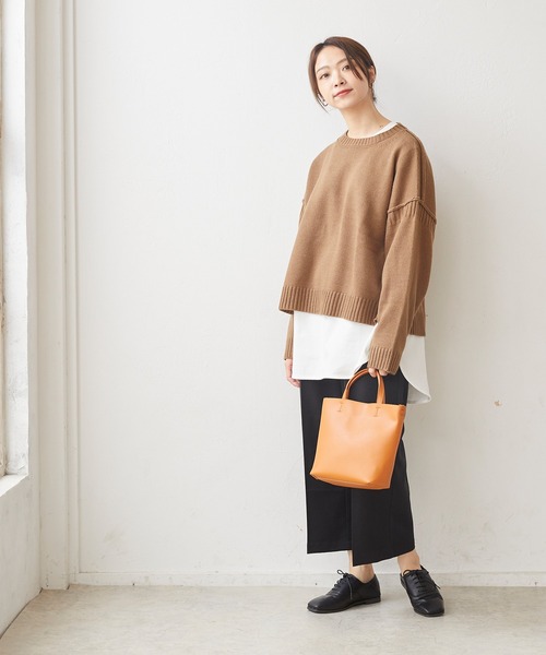 menue(メヌエ)の「スクエアトゥ オックスフォードシューズ 2wayバブーシュ(ドレスシューズ・レディース・アイボリー/ブラック・XS/S/M/L/LL/3L)」の10枚目の写真