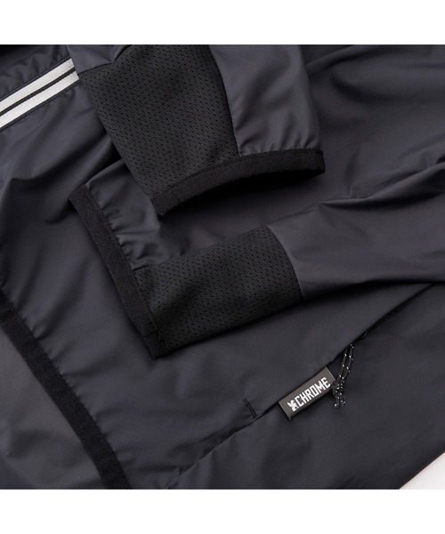 CHROME（クローム）の「［ CHROME / クローム ］WIND COBRA 2.0 PACKABLE BK_BLACK / ウィンド コブラ 2.0 パッカブル ブラック ウィンド シェル 防風（ナイロンジャケット・メンズ・ブラック・M/L/S/XL）」の6枚目の写真