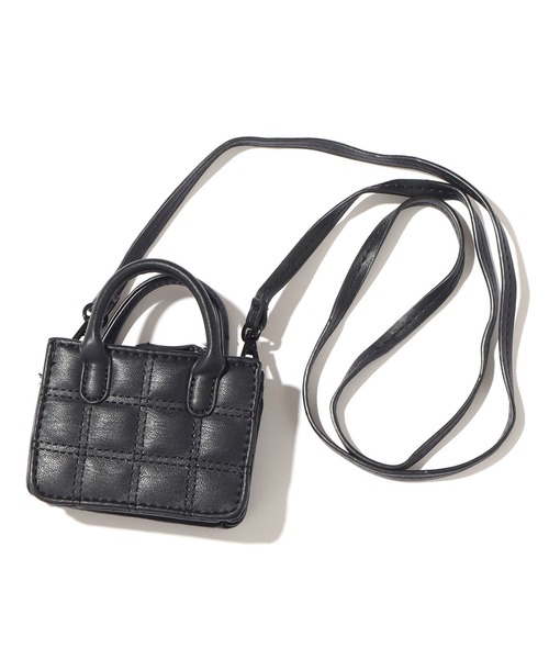 atmos pink（アトモスピンク）の「atmos pink キルティング風ミニバック（ハンドバッグ・レディース・ブラック・FREE）」の4枚目の写真