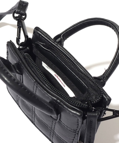 atmos pink（アトモスピンク）の「atmos pink キルティング風ミニバック（ハンドバッグ・レディース・ブラック・FREE）」の3枚目の写真