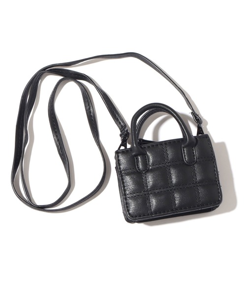 atmos pink（アトモスピンク）の「atmos pink キルティング風ミニバック（ハンドバッグ・レディース・ブラック・FREE）」の7枚目の写真