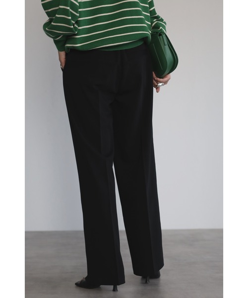 Bonjour Sagan（ボンジュールサガン）の「ドロストセンタープレスイージーパンツ（スラックス・レディース・ブラック/ダークグリーン・FREE）」の13枚目の写真