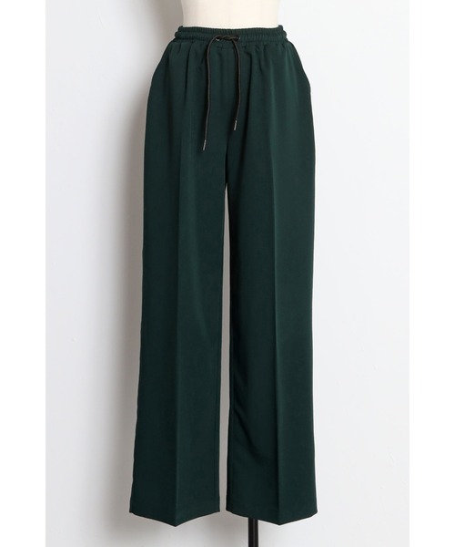 Bonjour Sagan（ボンジュールサガン）の「ドロストセンタープレスイージーパンツ（スラックス・レディース・ブラック/ダークグリーン・FREE）」の14枚目の写真