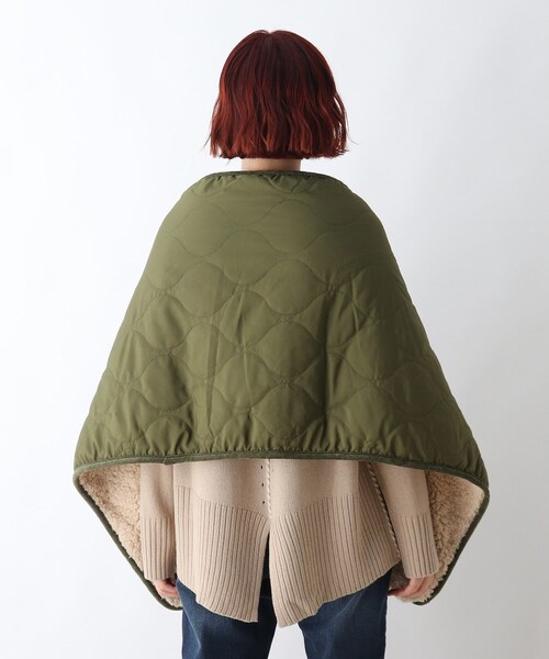 DRESKIP（ドレスキップ）の「◆ボアキルトポケットストール（ストール/ショール・レディース・ベージュ/キャメル/カーキ・00）」の10枚目の写真