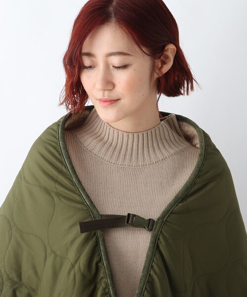 DRESKIP（ドレスキップ）の「◆ボアキルトポケットストール（ストール/ショール・レディース・ベージュ/キャメル/カーキ・00）」の13枚目の写真