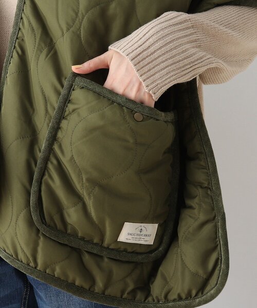 DRESKIP（ドレスキップ）の「◆ボアキルトポケットストール（ストール/ショール・レディース・ベージュ/キャメル/カーキ・00）」の11枚目の写真