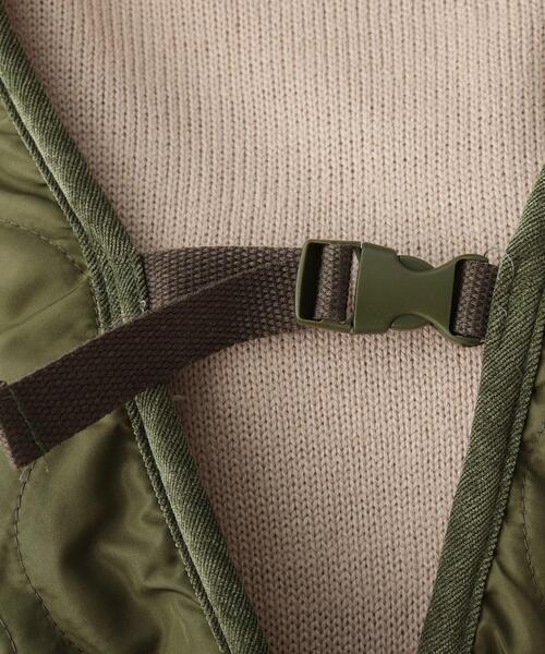 DRESKIP（ドレスキップ）の「◆ボアキルトポケットストール（ストール/ショール・レディース・ベージュ/キャメル/カーキ・00）」の6枚目の写真