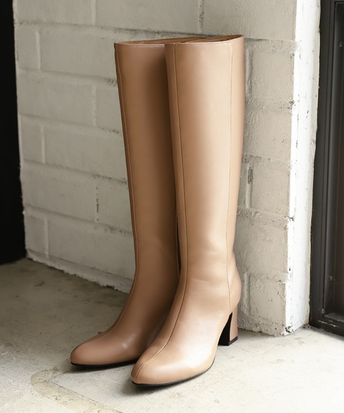 Andemiu(アンデミュウ)の「ロングブーツ256360(ブーツ・レディース・ブラック/ベージュ・SMALL/MEDIUM/LARGE)」の1枚目の写真