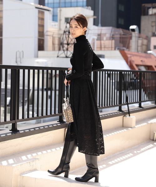 Andemiu(アンデミュウ)の「ロングブーツ256360(ブーツ・レディース・ブラック/ベージュ・SMALL/MEDIUM/LARGE)」の4枚目の写真